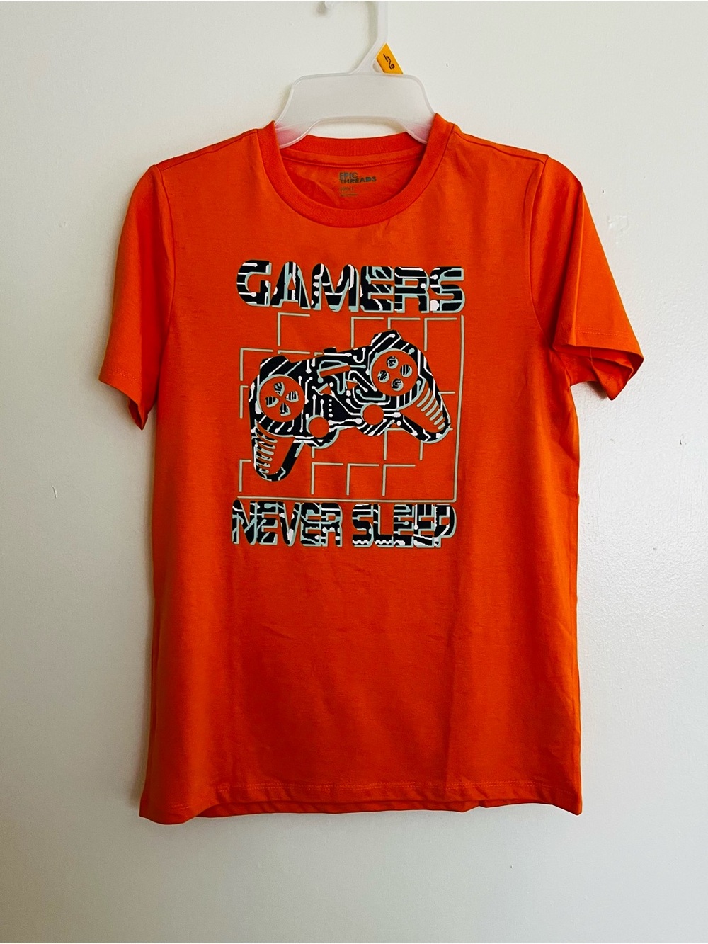 Epic Threads Orange 'Gamers Never Sleep' Graphic Tee